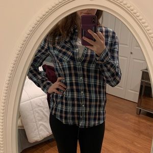 Aeropostale two-tone plaid button up (Size S, EUC)